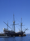 Boston, Massachusetts, USA: replica of the Mayflower in the harbour - photo by C.Lovell