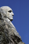 Mount Rushmore National Memorial, Pennington County, South Dakota, USA: George Washington immortalized at Mount Rushmore - profile - photo by C.Lovell