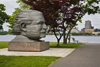 Boston, Massachusetts, USA: a statue of Austrian-American conductor Arthur Fiedler, of the Boston Pops Orchestra in Charles River Park - Back Bay - photo by C.Lovell