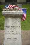 Boston, Massachusetts, USA: grave of Paul Revere in the Granary Burying Ground - rebel messenger in the battles of Lexington and Concord - photo by C.Lovell