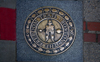Boston, Massachusetts, USA: seal of the Freedom Trail, a walking tour of historic downtown - photo by C.Lovell