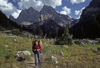 Grand Tetons National Park, Wyoming, USA: backcountry hiker - photo by C.Lovell