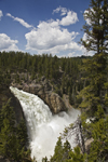 Yellowstone National Park, Wyoming, USA: the Upper Yellowstone Falls and the Yellowstone River during spring runoff - photo by C.Lovell