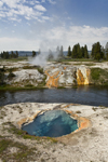 Yellowstone National Park, Wyoming, USA: hot spring near the Firehole River - one of thousands of thermal features in the park - photo by C.Lovell