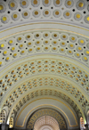 Washington, D.C., USA: Union Station - vaulted ceiling with gold leaf - architect Daniel Burnham - photo by M.Torres