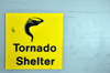 Denver, Colorado, USA: Denver International Airport - Tornado Shelter sign - photo by M.Torres