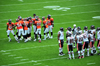 Denver, Colorado, USA: Invesco Field at Mile High football stadium - National Football League game - Denver Broncos vs. Chicago Bears - the teams prepare their moves before a line of scrimmage - photo by M.Torres
