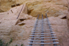 Mesa Verde National Park, Montezuma County, Colorado, USA: ladder, on the way to Balcony House, above Soda canyon - photo by A.Ferrari