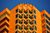 Portland, Oregon, USA: KOIN Center / King Kong Building - 35-storey skyscraper - orange brick cubes of a postmodern ziggurat - architects Zimmer Gunsul Frasca Partnership - 222 SW Columbia Street - photo by M.Torres