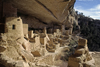 Mesa Verde National Park, Montezuma County, Colorado, USA: Cliff Palace - sheltered by a huge rock slab - photo by C.Lovell