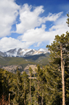 Rocky Mountain National Park, Colorado, USA: pines and peaks - Cumulus clouds - photo by M.Torres