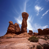 Arches National Park, Utah, USA: hoodoo and rock stacks - the surreal Sandstone formations in the Garden of Eden - photo by C.Lovell