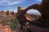 Arches National Park, Utah, USA: Double O Arch in the Devil's Garden - stacked double arch - photo by C.Lovell