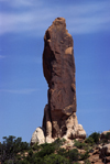 Arches National Park, Utah, USA: Dark Angel - a free-standing sandstone pillar - Devil's Garden Trail - photo by C.Lovell