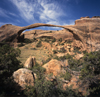 Arches National Park, Utah, USA: Landscape Arch in the Devil's Garden - thin bridge of eroded Entrada sandstone - photo by C.Lovell