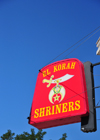 Boise, Idaho, USA: El Korah Shriners - Scimitar and Crescent sign at 1118 West Idaho Street - para-Masonic Ancient Arabic Order of the Nobles of the Mystic Shrine - photo by M.Torres