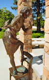 Boise, Idaho, USA: Anne Frank statue - Idaho Anne Frank Human Rights Memorial - sculptor Gregory Stone, designer Liz Wolf - photo by M.Torres