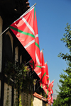 Boise, Idaho, USA: Basque flags at the Basque center - ikurrina - Basque block - photo by M.Torres