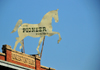 Boise, Idaho, USA: horse above the Pioneer Tent  Building, built in 1910 - 106 N. Sixth St, Old Boise Historic District - photo by M.Torres