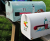 York, Maine, New England, USA: mailboxes decorated with lighthouses - Western Point Road - photo by M.Torres