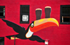 Portland, Maine, New England, USA: Guinness toucan flying with two pints of stout, mural inspired in the posters by John Gilroy - Brian Boru pub - Center Street - photo by M.Torres