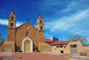 Socorro, New Mexico, USA: San Miguel Mission, symbol of the Spanish Catholic heritage, celebrated by the annual Fiestas - the last governor of New Mexico before the American-occupation, Manuel Armijo, is buried at the church - photo by M.Torres