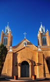 Albuquerque, Bernalillo County, New Mexico, USA: Old City - Iglesia de San Felipe de Neri, named after King Philip of Spain - adobe building - photo by M.Torres