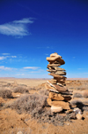 Chaco Canyon National Historical Park, San Juan County, New Mexico, USA: cairn in the middle of nowhere - photo by M.Torres
