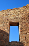 Chaco Canyon National Historical Park, New Mexico, USA: detail of a wall showing the window and the high quality masonry of the Chaco culture - UNESCO World Heritage Site - photo by M.Torres