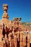Bryce Canyon National Park, Utah, USA: Sunset Point - Thor's Hammer hoodoo stands above neighbouring pinnacles - photo by M.Torres