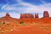 Monument Valley / Ts Bii' Ndzisgaii, Utah, USA: King on his Throne, Stagecoach, Bear and Rabbit and Castle Rock - Navajo Nation Reservation - photo by A.Ferrari