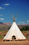 Virgin, Washington county, Utah, USA: Fort Zion Trading Post - Indian tepee - photo by M.Torres