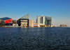 Baltimore, Maryland, USA: National Aquarium, Marriott hotel and the new Legg Mason building - Inner Harbor East - photo by M.Torres