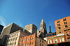 Baltimore, Maryland, USA: uptown skyline around the Bank of America tower - view from  E Lombard St - photo by M.Torres