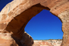 Monticello, Utah, USA: Wilson Arch - along the US 191 road to Moab - Entrada Sandstone - photo by A.Ferrari