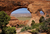 Arches National Park, Grand County, Utah, USA: Partition Arch and the landscape beyond - photo by A.Ferrari