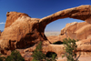 Arches National Park, Grand County, Utah, USA: Double O Arch - the second O is the round hole below the main arch, part of the same sandstone fin - photo by A.Ferrari