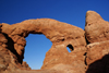 Arches National Park, Grand County, Utah, USA: Turret Arch if part of a castle-like formation - photo by A.Ferrari