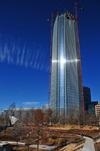 Oklahoma City, OK, USA: Devon Energy Tower - the tallest building in the state of Oklahoma - seen from Myriad Botanical Gardens - photo by M.Torres