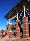 Oklahoma City, OK, USA: Chickasaw Bricktown Ballpark - AT&T Bricktown Ballpark - home of the Oklahoma City RedHawks, the AAA affiliate of the Houston Astros major league baseball team - Architectural Design Group - 2 South Mickey Mantle Drive - photo by M.Torres