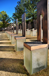 Oklahoma City, OK, USA: Oklahoma City National Memorial - Field of Empty Chairs - 168 vacant glass, bronze and stone chairs represent those who perished - photo by M.Torres