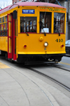 Little Rock, Arkansas, USA: Gomaco Trolley Company built replica vintage electric trolleys similar to Birney type streetcars - 410 - photo by M.Torres