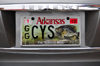 Little Rock, Arkansas, USA: Black Crappie - Pomoxis nigromaculatus - 'The Natural State' - image of a fish on an Arkansas license plate - Arkansas Game and Fish Commission - Infiniti - photo by M.Torres
