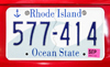 Cranstons Corner, North Kingstown, RI, USA:  Rhode Island license plate - Ocean State - photo by M.Torres