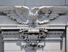 Jeffersonville, Clark County, Indiana, USA: eagle with arrows - facade decoration of the Citizens Trust Company building on Spring Street - photo by M.Torres