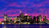 Boston (Massachusetts, New England): skyline - dusk - photo by H.Waxman
