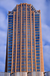Charlotte, North Carolina, USA: Hearst Tower - skyscraper on North Tryon Street - reverse floorplate design - photo by M.Torres