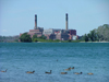 Niagara river (New York state): power plant seen from the Canadian bank (photo by Robert Grove)