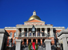 Boston, Massachusetts, USA: Massachusetts State House - Capitol building - Bulfinch Front - south faade on Beacon Street - photo by M.Torres