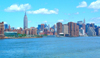 Manhattan (New York): seen from the East River (photo by Llonaid)
